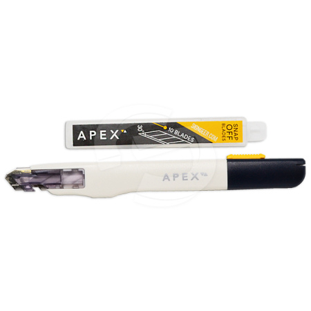 Apex Retractable Precision Blade Safety Cutter & Pack of 10 Blades 