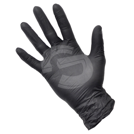 Black Chemically Resistant Nitrile Powder Free Disposable Gloves