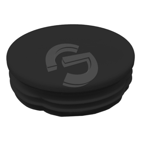 Post Cap Round - 76mm Black 