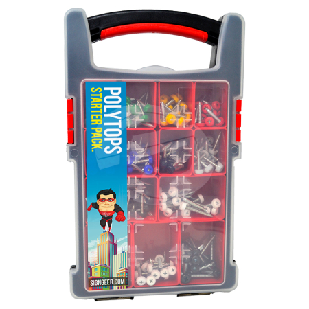 Signmakers Polytop Colour Headed Screws - Starter Pack