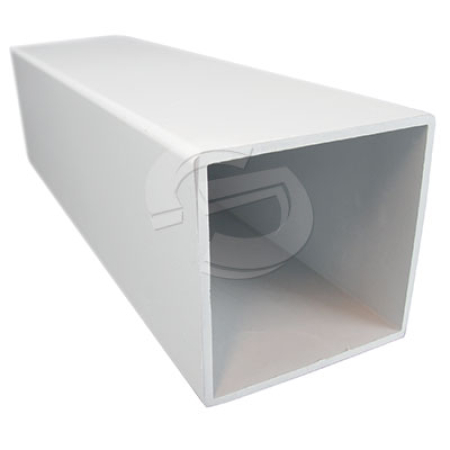 Aluminium Post - Square White 75mm x 3m