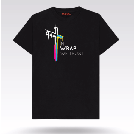 WRAP WE TRUST Tee - Black, Small