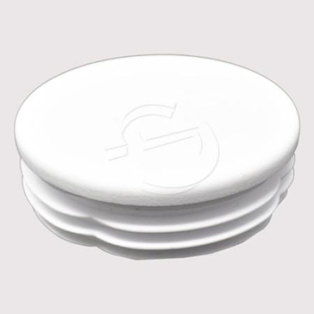 Post Cap Round - 50mm White